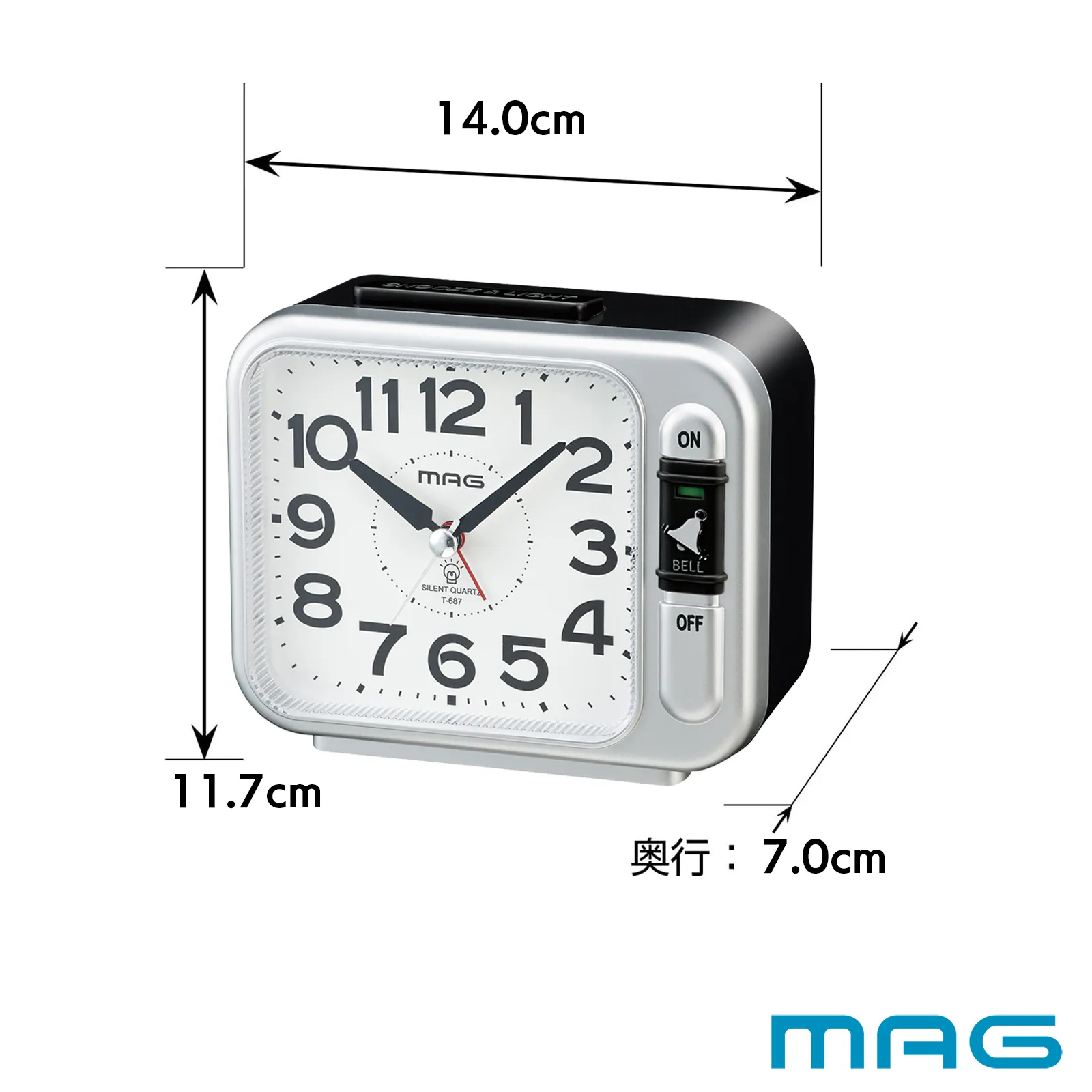 フランス枕時計・目覚まし機能付・ベル式 ・鍵巻・動作確認済・アンティーク 小型フランス枕御下賜品 - キャリッジクロック