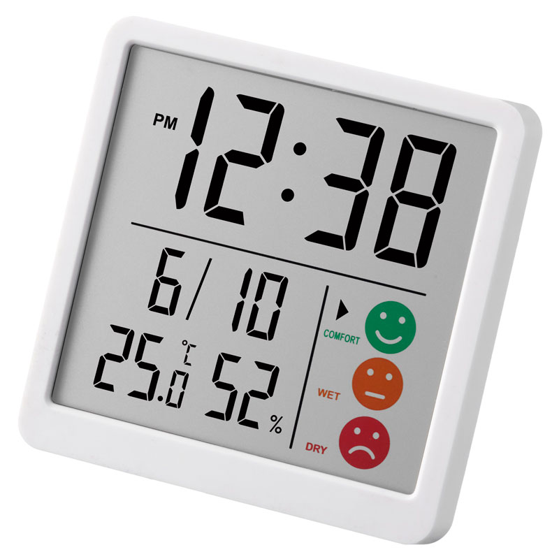MAG時計付ﾃﾞｼﾞﾀﾙ温度湿度計 ﾆｺﾋﾟﾀ
